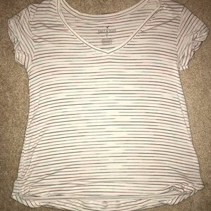 cream striped american eagle top